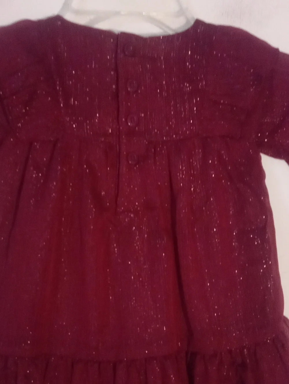 Carter's Girls' Burgundy Sparkle Ruffle-Tier Dress 2T NWT Holiday